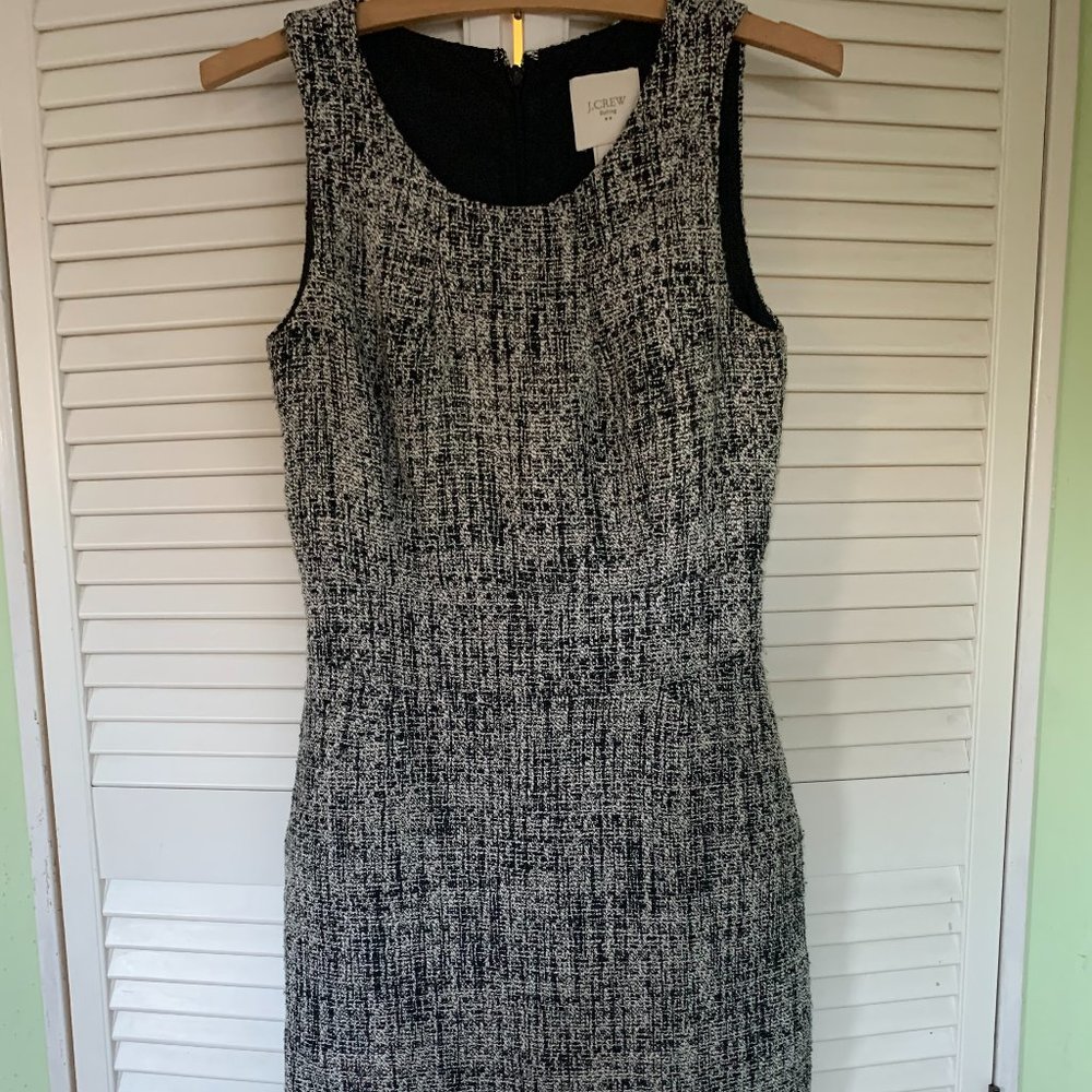 J.Crew Herringbone Suiting Dress Size 00 - Picture 2 of 5